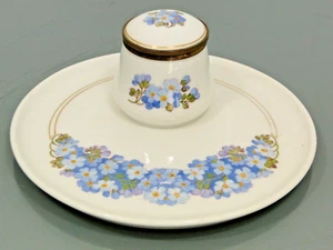 KPM Tintenfass Porzellan Berlin Vergissmeinnicht Jubiläumsmarke Jugendstil 1913 - Picture 1 of 11