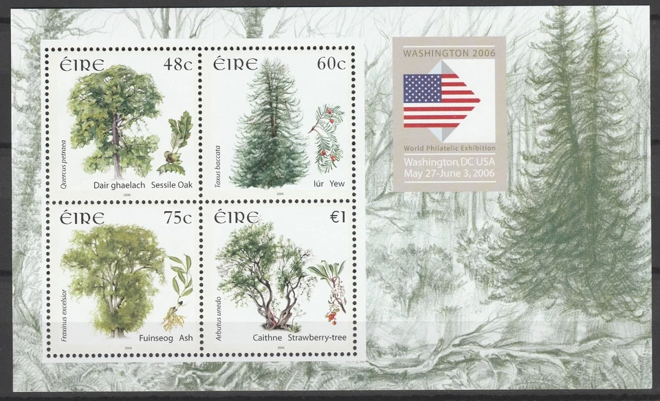 Ireland 2006 Trees MNH sheet - Image 1 of 1