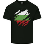 Torn Bulgaria Flag Bulgarian Day Football Mens Cotton T-Shirt Tee Top