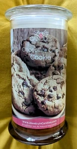 Soy 21 oz. Jar Candle CHOCOLATE CHIP COOKIE "Jewelry In Candles" 100+ hrs NEW B - Picture 1 of 4