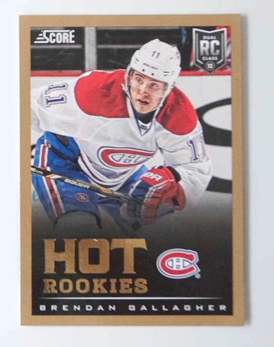  Brendan Gallagher 2013-14 Score Hot Rookies Gold #624 RC - Image 1 of 1