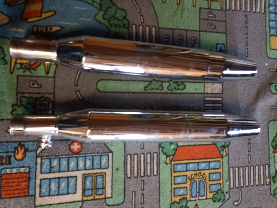 Originale Endschalldämpfer Heritage Softail 2002 mit E Zulassung - Bild 1 von 4