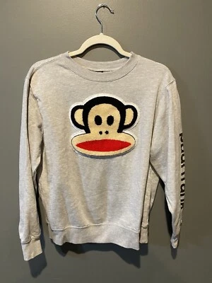 Paul Frank Sweatshirt Juniors Size Med Gray Monkey Long Sleeve Crew Neck Top - Image 1 of 3