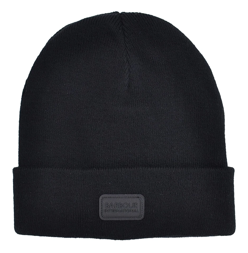 BARBOUR INTERNATIONAL - KNIT BEANIE HAT CAP - BLACK - NEW - Image 1 of 1