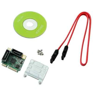 Mini PCI-Express to 2 Ports SATA 3.0 III 6Gb/s Expansion Card Single Chip - Afbeelding 1 van 6