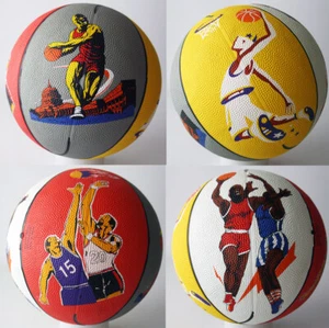 AUTHENTIC VINTAGE 90'S SLAM DUNK SPORTS RETRO BASKETBALL BALL AMERICAN PLAYERS - Picture 1 of 7
