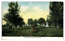 Início Década De 1900 Greenwood Prairie Cemitério Cartão Postal * 6E (3) 17