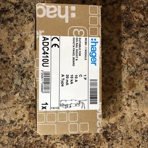 HAGER 10A TYPE C RCBO 1P 10KA (ADC410U) - Picture 1 of 3