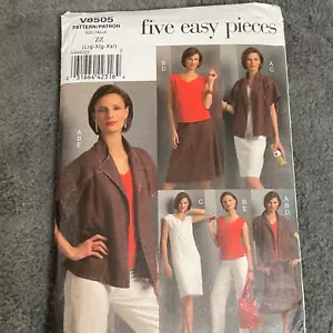 Vogue Pattern V8505 Womens Jacket Dress Top Skirt Pants ZZ LRG XLG XXL Uncut - Picture 1 of 5