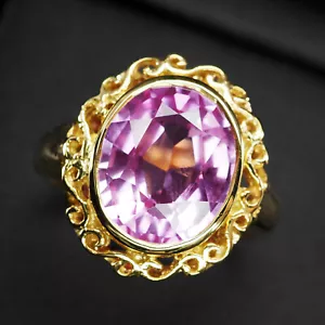 Classically Fuchsia Pink Tourmaline 5.05Ct 925 Sterling Silver Handmade Rings - Picture 1 of 9