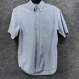 Camisa Arrow USA 1851 Para Hombre S Azul Blanco Informal Cuello Abotonado Rayas - Imagen 1 de 8