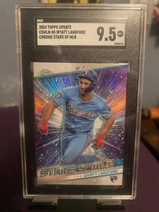 Actualización Topps 2024 #CSMLB85 Wyatt Langford SGC 9,5 estrellas cromadas de MLB - Imagen 1 de 2