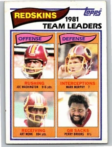 1982 Topps #509 Washington Redskins Team Leaders Art Monk Free Shipping! - Picture 1 of 2