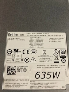 Dell Precision Netzteil 01K45H 1K45H - 635W - GETESTET - Bild 1 von 1