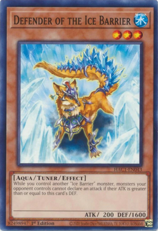 Defender of the Ice Barrier - HAC1-EN043 - Common - 1st Edition - Near Mint - Image 1 of 1
