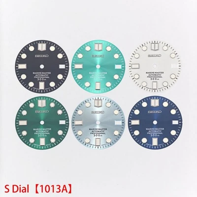 28.5毫米精工手表表盘绿色发光适合NH35 NH36机芯手表1013 — 第 1/4 张图片