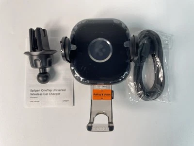 Spigen OneTap Universal Wireless Car Charger Air Vent Mount - UTS12W - Image 1 of 4