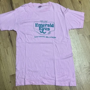Camiseta grande rosa Fruit of the Loom de colección Islas Caimán puntada única EE. UU. - Imagen 1 de 7