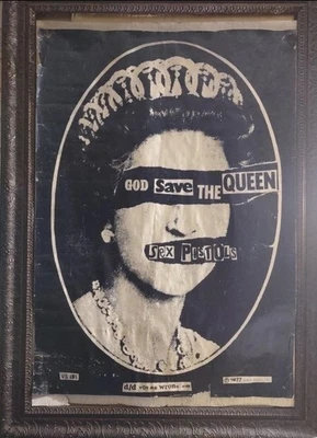 Póster promocional de "God Save The Queen" de Sex Pistols 1977 *Raro* Foto 1 de 4