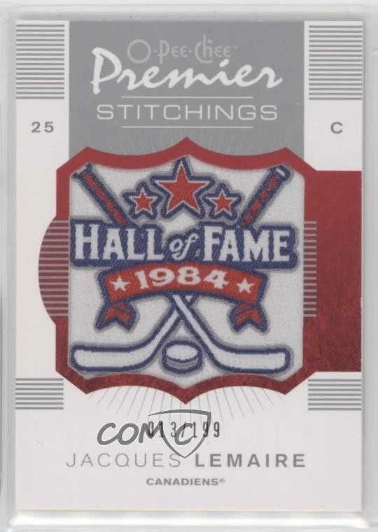 2007-08 O-Pee-Chee Premier Stitchings /199 Jacques Lemaire #PS-JL HOF - Image 1 of 2