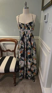 Maxi Vestido Banana Republic Estampado de Palma Tirantes Talla 6; Nuevo sin Etiquetas - Imagen 1 de 6