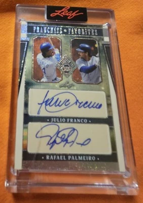 2025 Leaf Seasons In The Sun Dual Auto Rafael Palmeiro /Julio Franco 3/6 Encased - Image 1 of 3