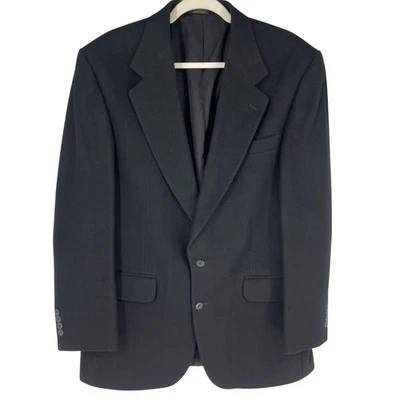 Abrigo deportivo vintage Robert Stock para hombre 42L negro 100 % pelo camel hecho en EE. UU. Foto 1 de 4