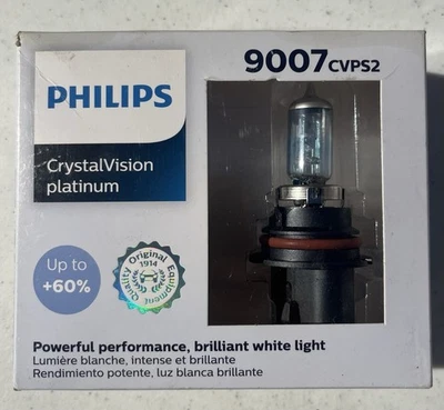 Philips Crystal Vision Platinum 9007 CVPS2 65/55W Two Bulbs Head Light H/L New! - Image 1 of 3