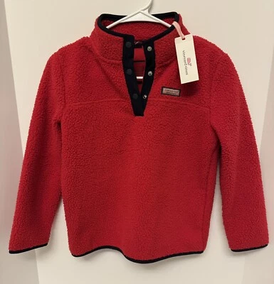 Vineyard Vines 男孩中号抓绒套衫全新带标签 — 第 1/4 张图片