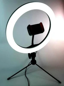 10,2 Zoll Ringlicht mit Ständer - Handyhalter für Video Fotografie Make-up - Bild 1 von 2