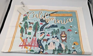 Toalla de té Ulster Weavers 100 % algodón "California" iconos - nueva con etiquetas - hecha en Reino Unido - Imagen 1 de 5