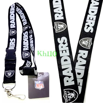 NFL Oakland Raiders Lanyard Keychain Official Licensed(Black Color) - Image 1 of 4