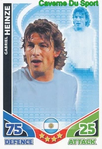 GABRIEL HEINZE # ARGENTINA TRADING CARD MATCH ATTAX STARS MONDIALES TOPPS 2010 - Picture 1 of 2