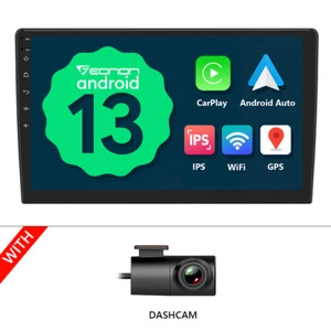 DVR+Rotatable 2DIN 10.1" Car Radio Stereo GPS Apple CarPlay Android 13 Auto WiFi - Picture 1 of 19