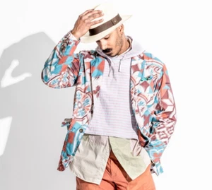 Engineered Garments SS23 Casual Summer Chore Jacket Cotton Islamic Tile NWT - M - Picture 1 of 11