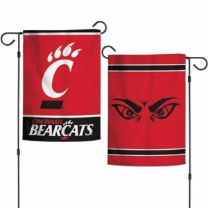 CINCINNATI BEARCATS 2 SIDED GARDEN FLAG 12"X18" YARD BANNER NCAA LICENSED - Picture 1 of 1