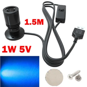 1W Blue LED Spotlight USB DC5V Mini Lamp Downlight For Showcase Jewelry Shop Bar - Picture 1 of 17