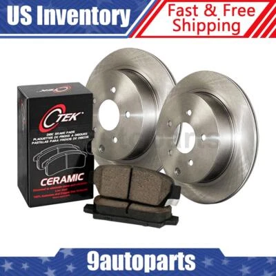 Front Disc Brake Rotors + Ceramic Brake Pads For 1993-2017 Nissan Tsuru - Image 1 of 4