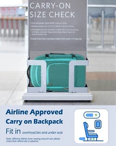 Hynes Eagle 40L Flight Approved Backpack Carry on Luggage Clamshell Opening Bag - Picture 1 of 14