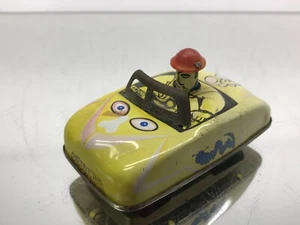 HANS SCHUMANN WEST GERMANY CAR PRESSS&GO - TIN TOY -YELLOW L10.5cm- GOOD - 300 - Imagen 1 de 7