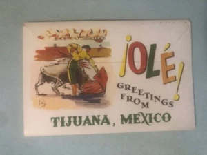Greetings TIJUANA MEXICO Postcard folder bullfight jai alai US Mexican border - Picture 1 of 6