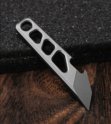 New Titanium Alloy Multi Tools Pry Bar Crowbar Bottle Opener Wrench Outdoor EDC - Image 1 of 4