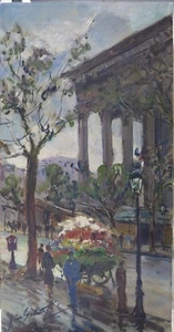 ''Le Marche aux Fleurs Madeleine, Paris'' by Gino Salviati - Picture 1 of 2