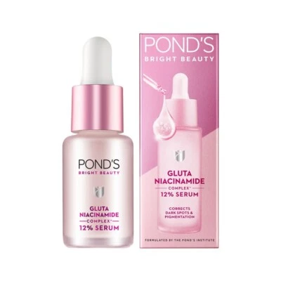 Suero antipigmentación Pond's Bright Beauty 14 ml con 12 % de gluta niacinamida Foto 1 de 4