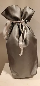 UltraFabrics Single Wine Gift Bag • Wine Carrier SILVER - Picture 1 of 4