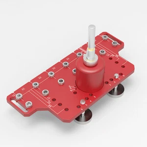 ENJOYWOOD Shelf Pin Jig Hinge Jig 2 in 1 Self-contained Clamping w/ 7 Drill Bits - Picture 1 of 12