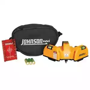JOHNSON LEVEL Flooring Laser: Case/Target, ±1/16 in @ 20 ft, Red, Horizontal, - Picture 1 of 1