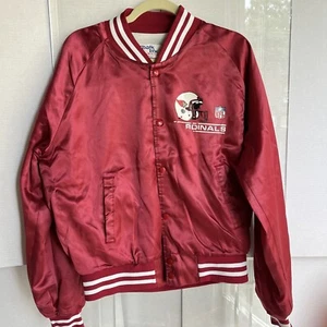 chalk mens line St. Louis Cardinals Football Satin Varsity Jacket red 80s L vtg - Picture 1 of 11
