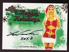 Benchwarmer 2014 Holiday autograph card Julianna Prada GREEN