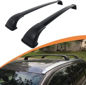 Roof Rack Cross Bars for Toyota Highlander 2014 2015 2016 2017 2018 2019 Black  - Foto 1 di 10